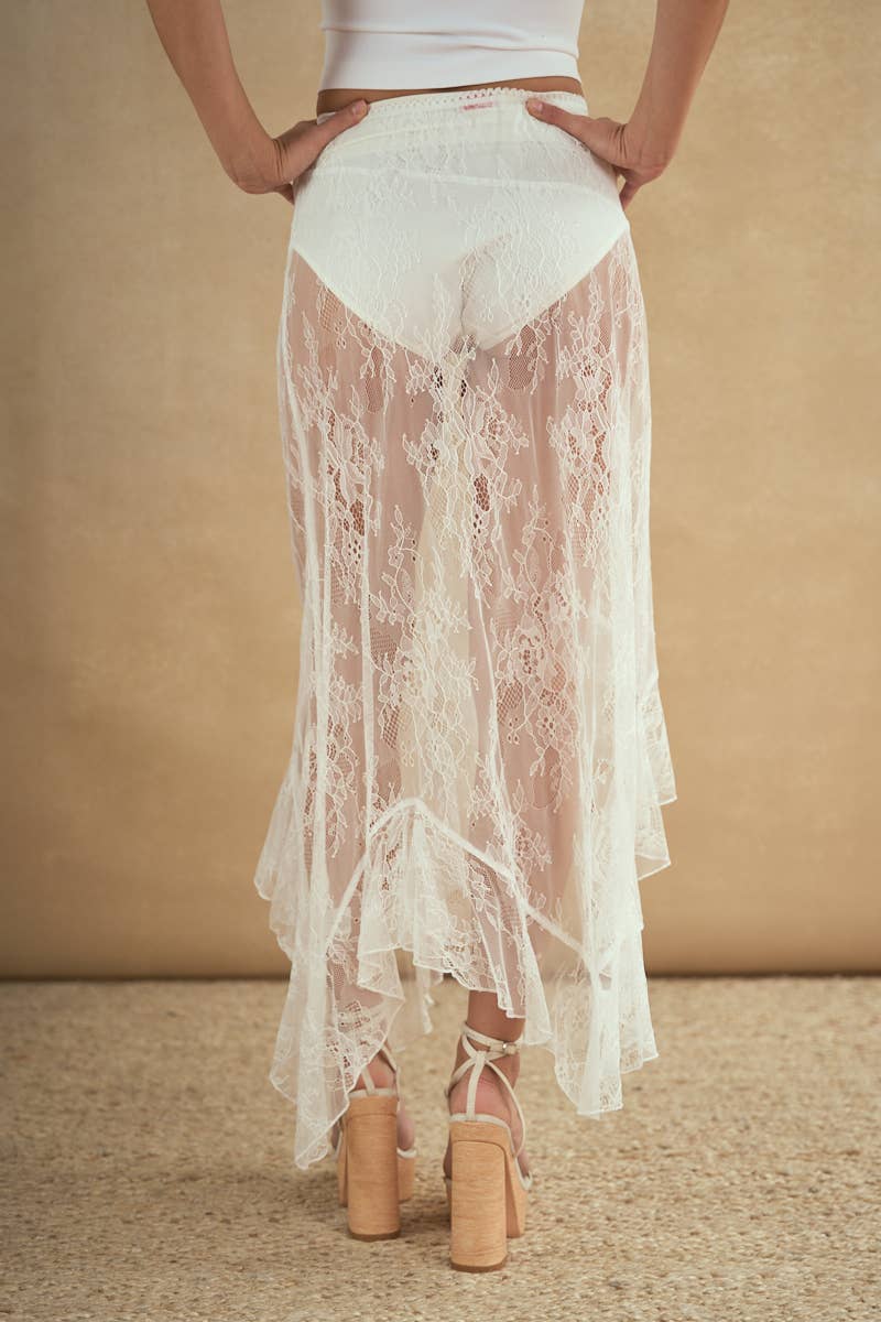 Ivory Asymmetrical Skirt