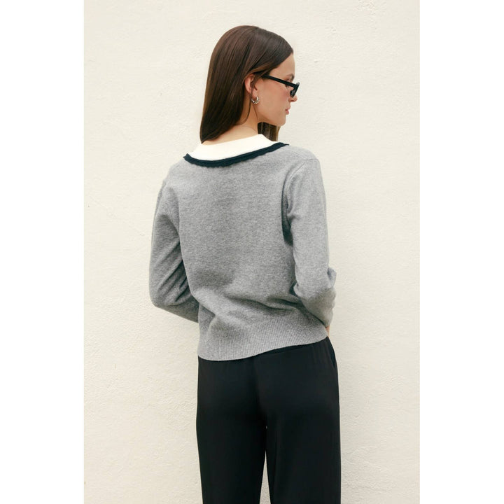 Valerie Varsity Deep V Sweater