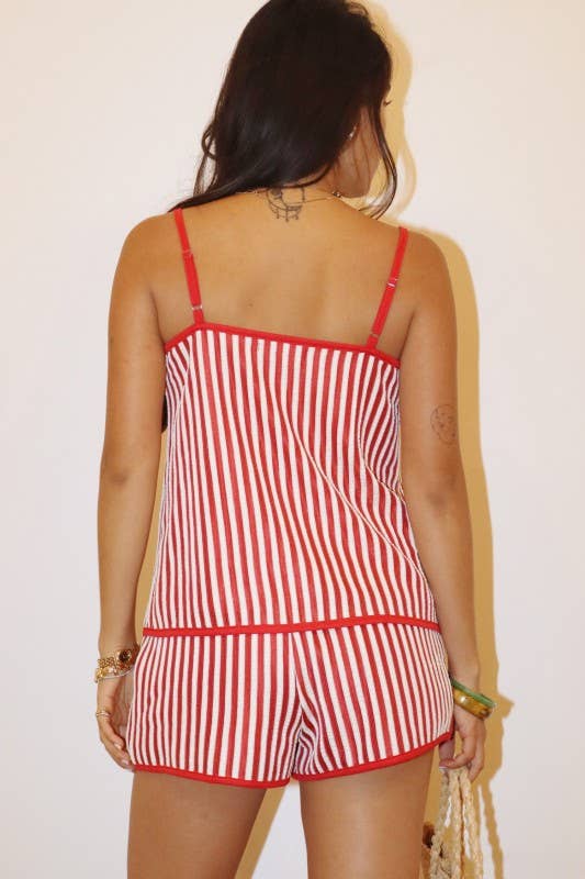 Candy Stripe Tie Top