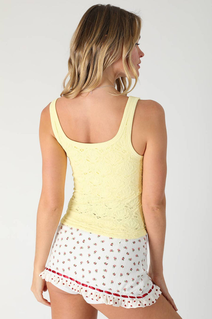 Floral Textured Lace Tank