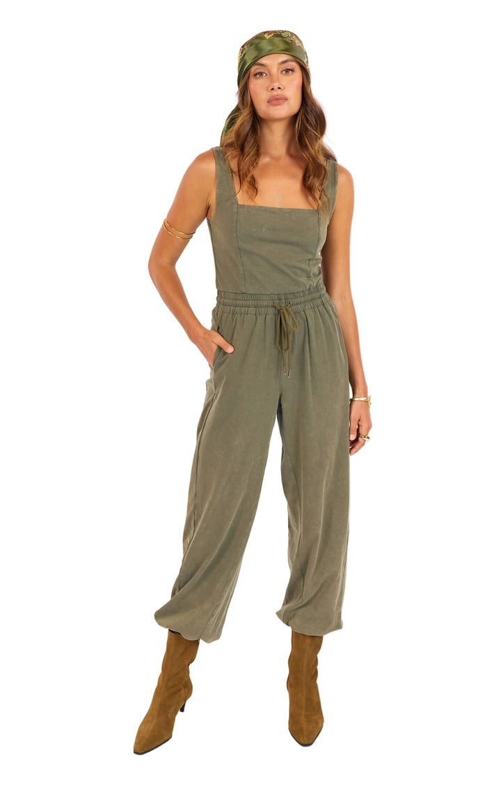 Sage Linen Jumpsuit
