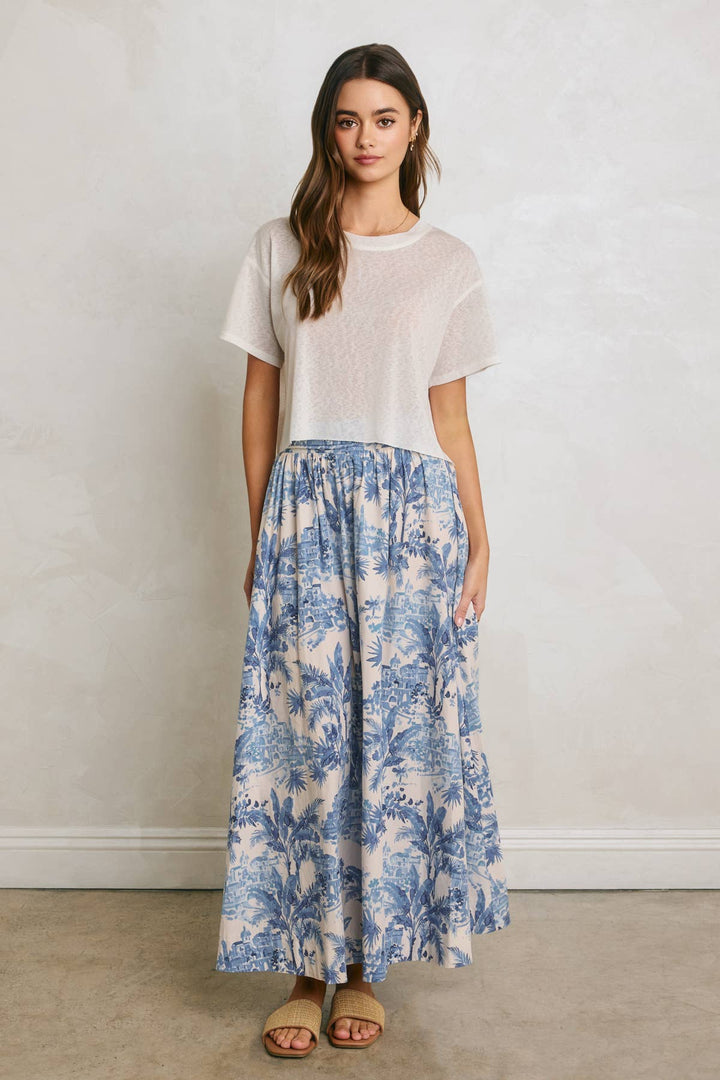 Cropped Raw Hem Tee