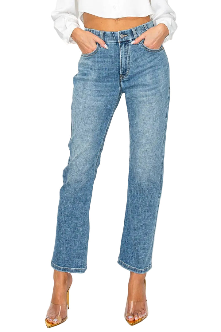 TUMMY CONTROL HIGH RISE STRAIGHT JEANS