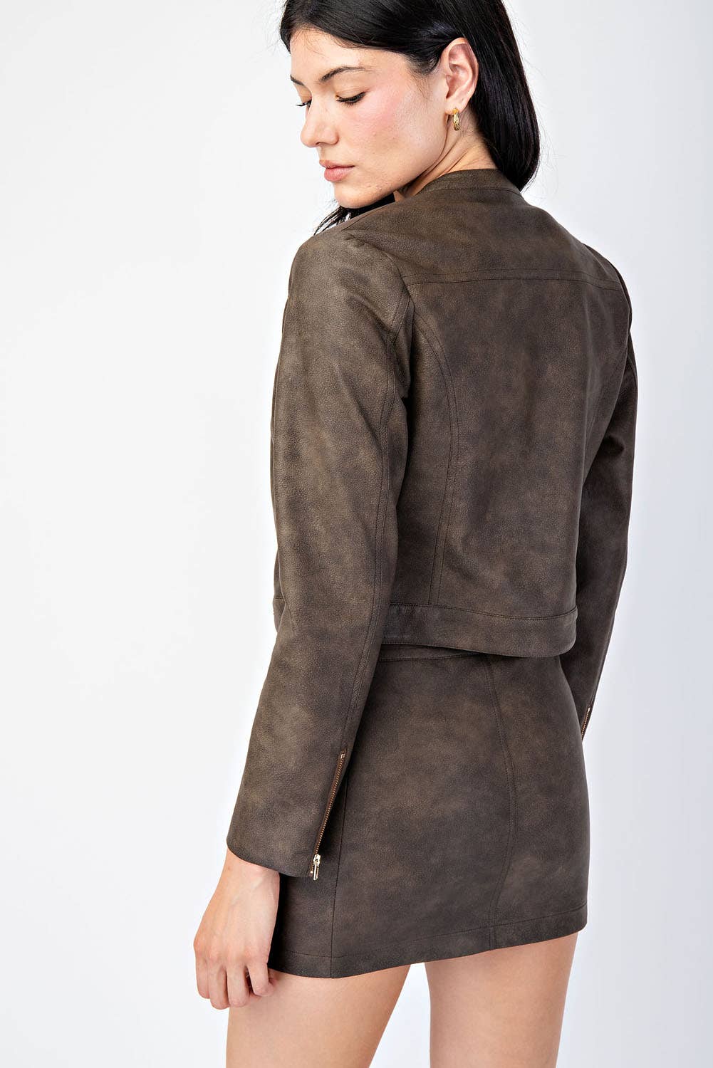 Vegan Leather Moto Jacket