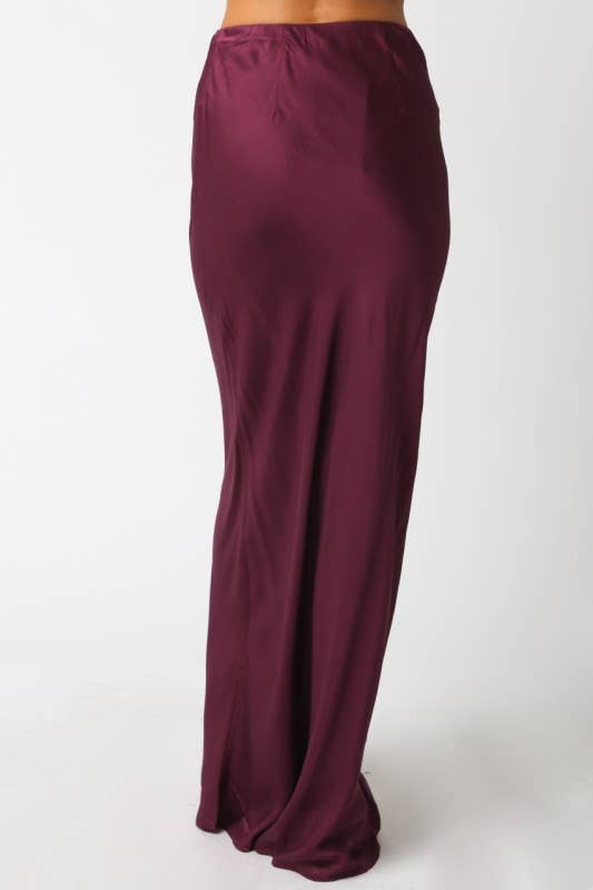 Sangria Satin Skirt