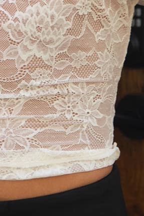 Lace Off The Shoulder Draped Top