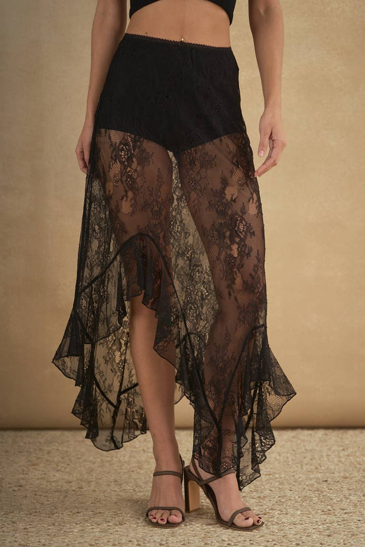 Ivory Asymmetrical Skirt