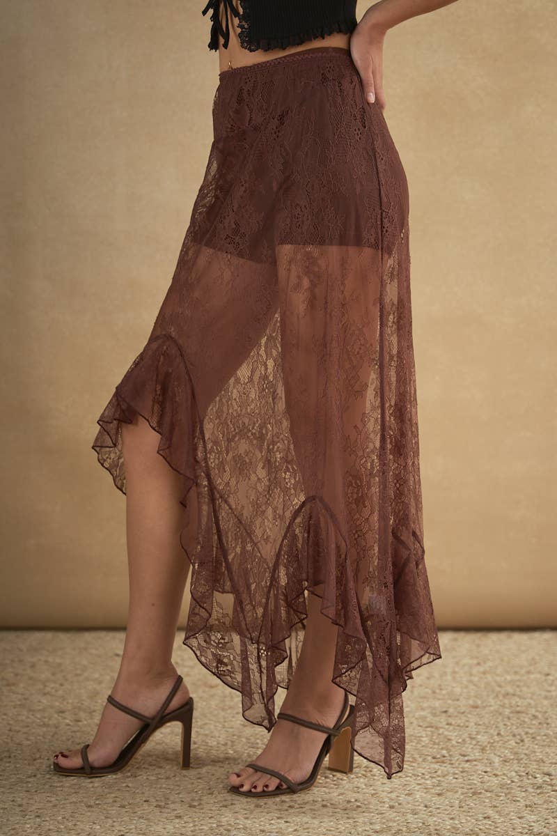 Ivory Asymmetrical Skirt