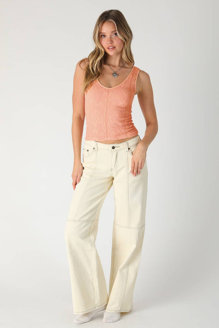 Vintage Reversible Textured Top