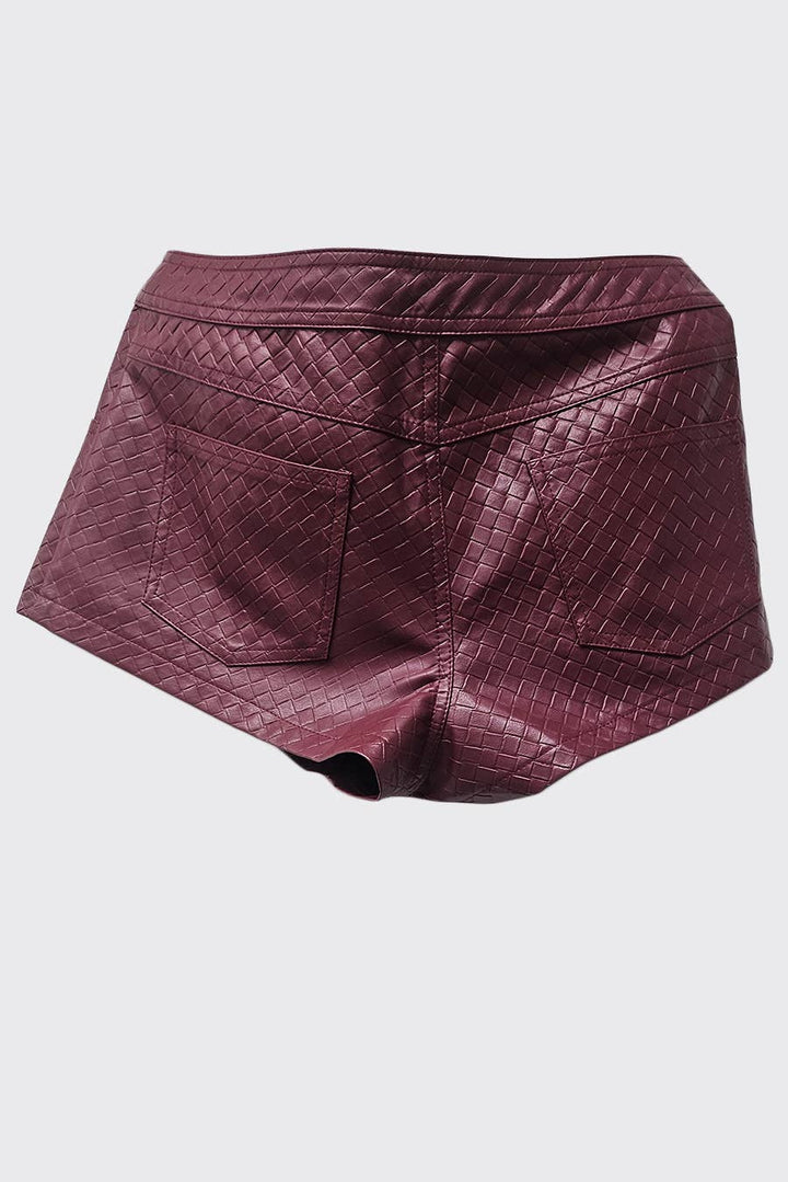 Faux Leather Micro Shorts