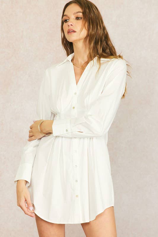 Cotton Poplin Shirt Dress