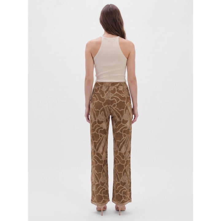 Suede Crochet Detail Pants