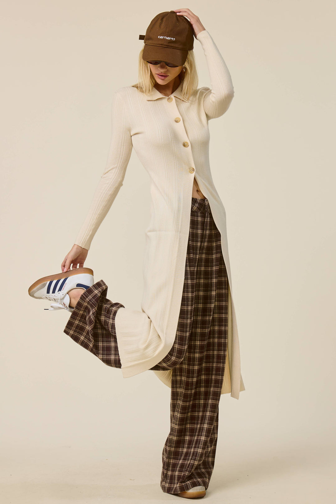 Collared  Knit Duster