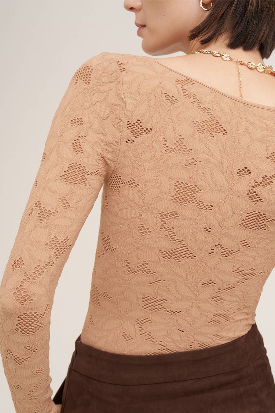 Lace Textured Bodysuit