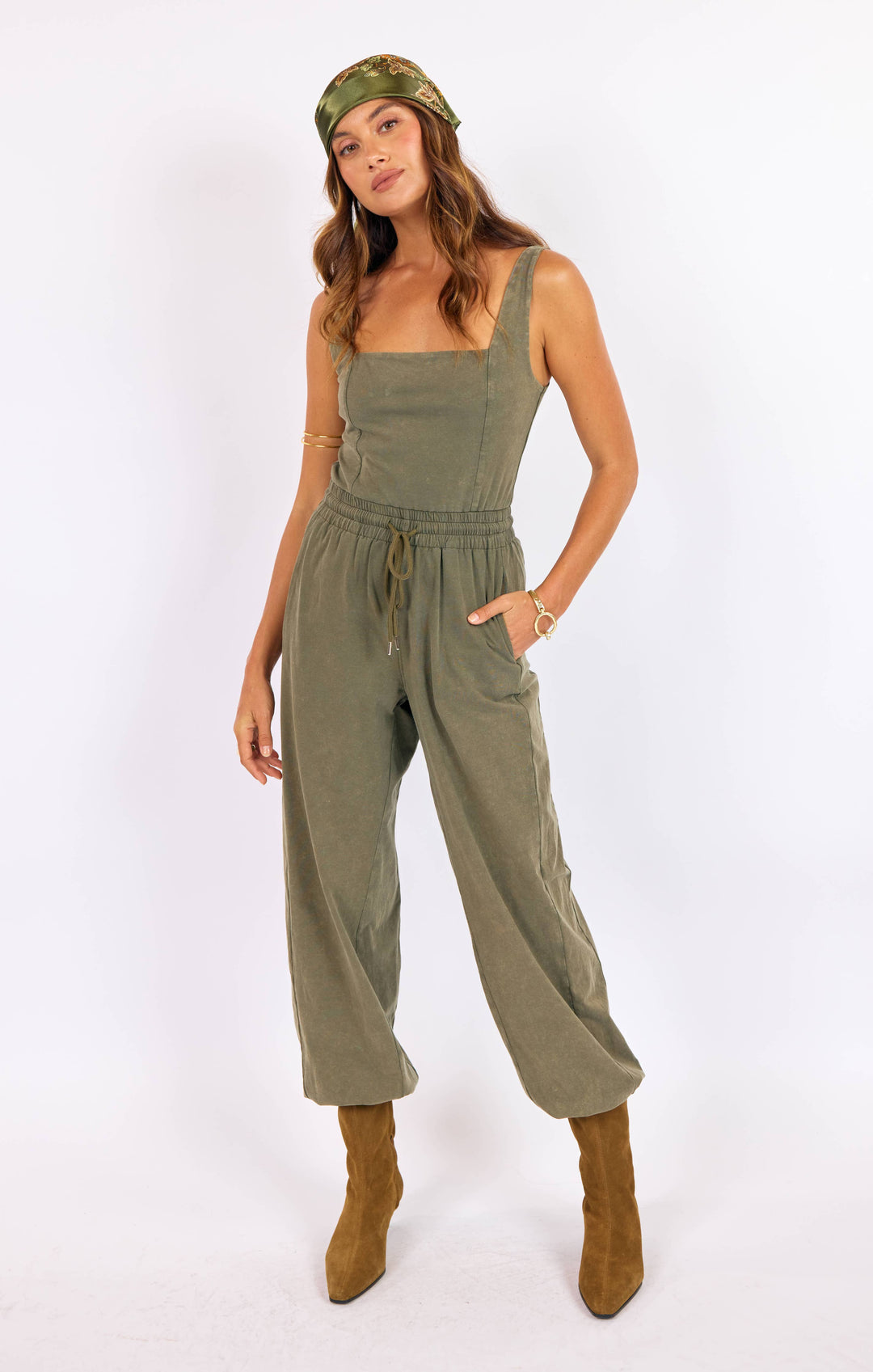 Sage Linen Jumpsuit