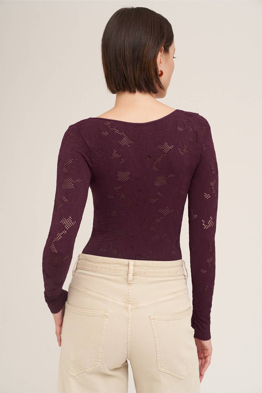 Lace Textured Bodysuit