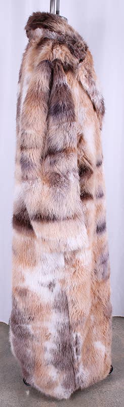 Animal Print Faux Fur Maxi Coat