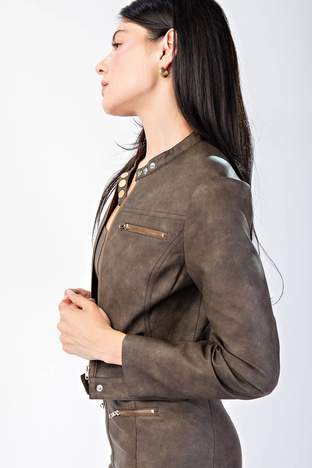 Vegan Leather Moto Jacket