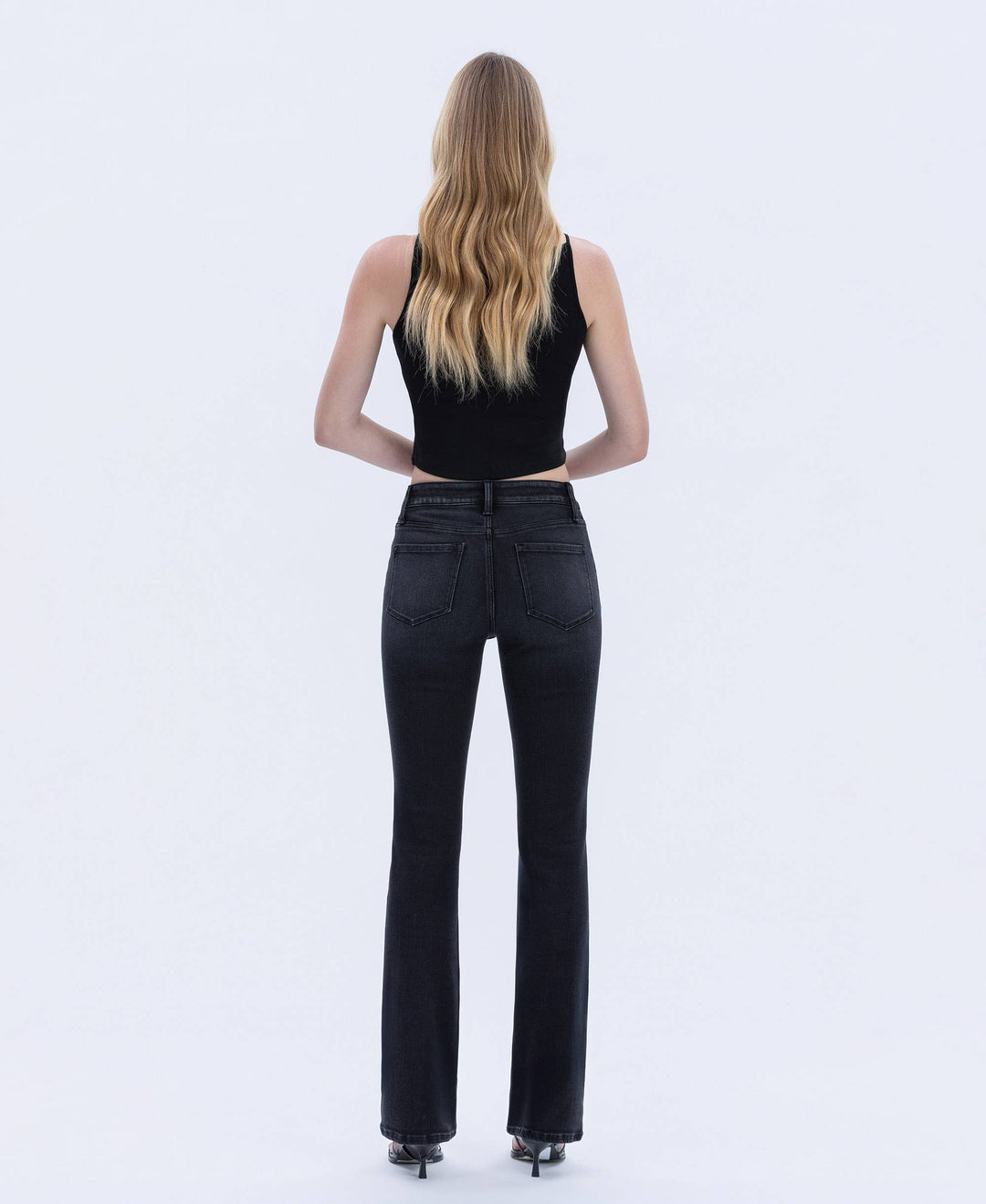 High Rise Full Length Slim Bootcut Jeans