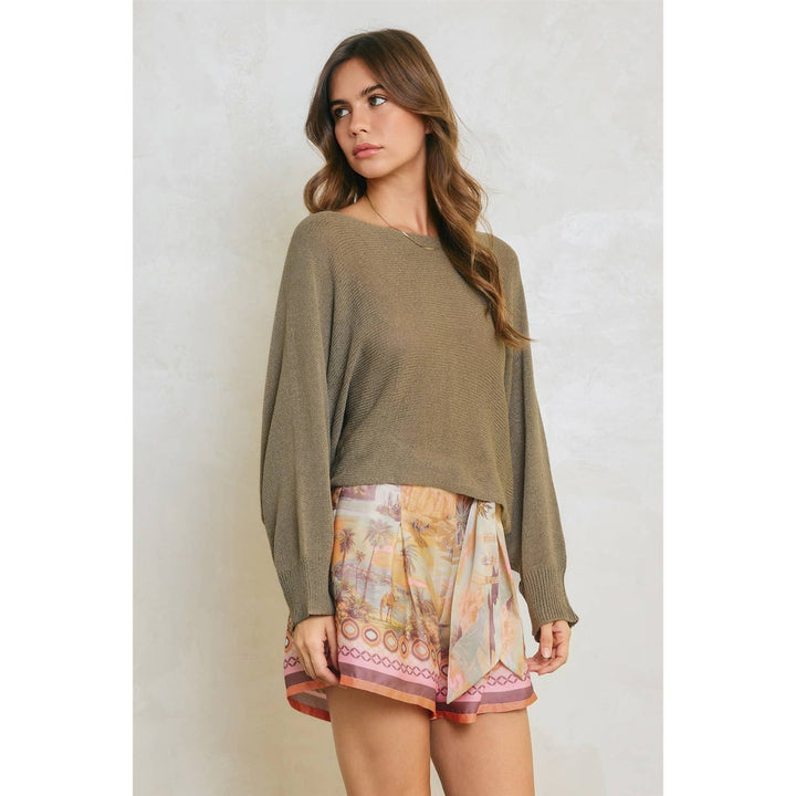 Border Print Belted Trouser Shorts