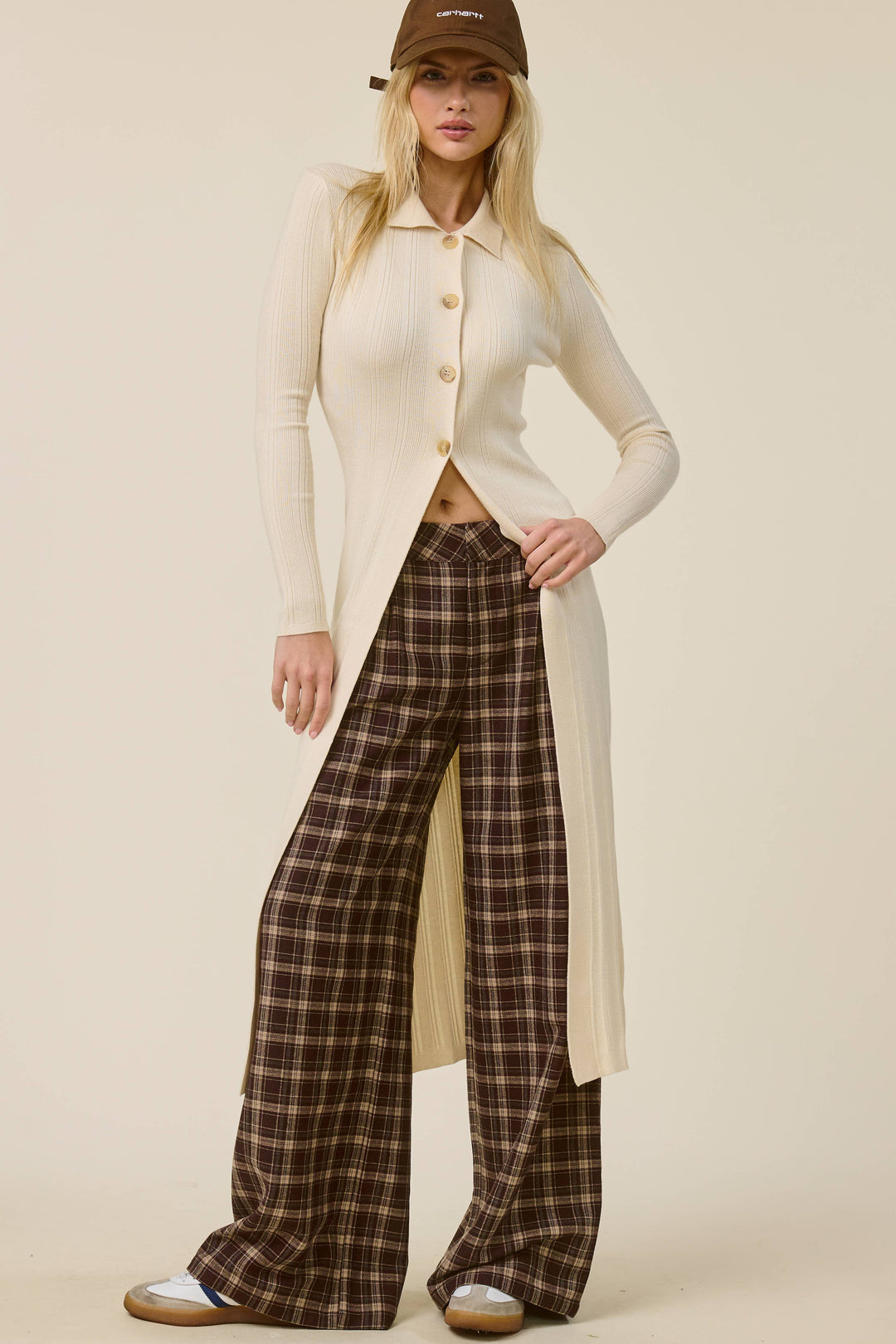 Collared  Knit Duster