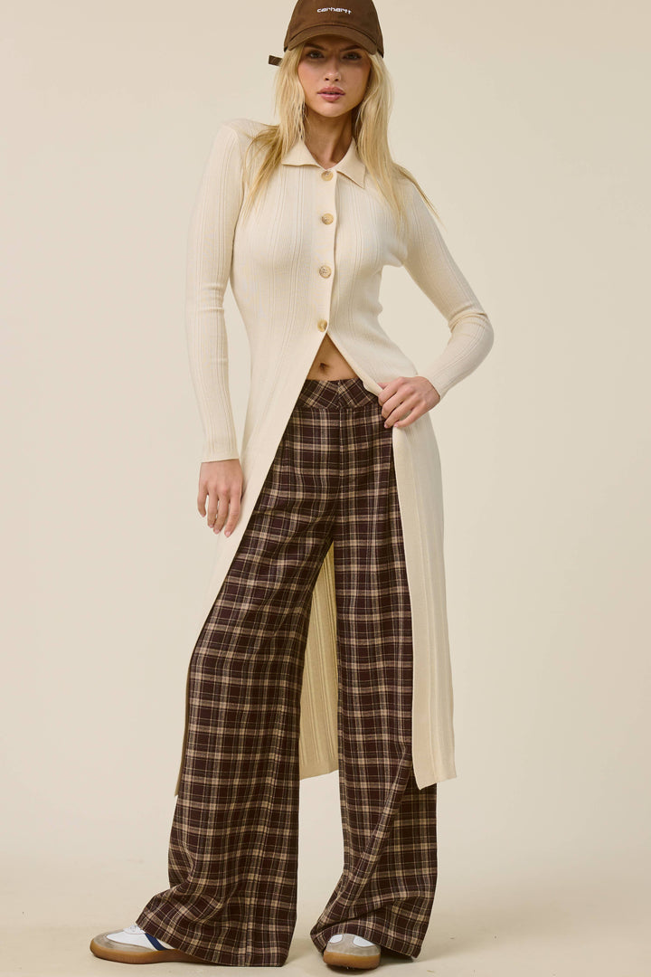 Collared  Knit Duster