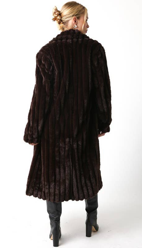 Devin Faux Fur Longline Coat