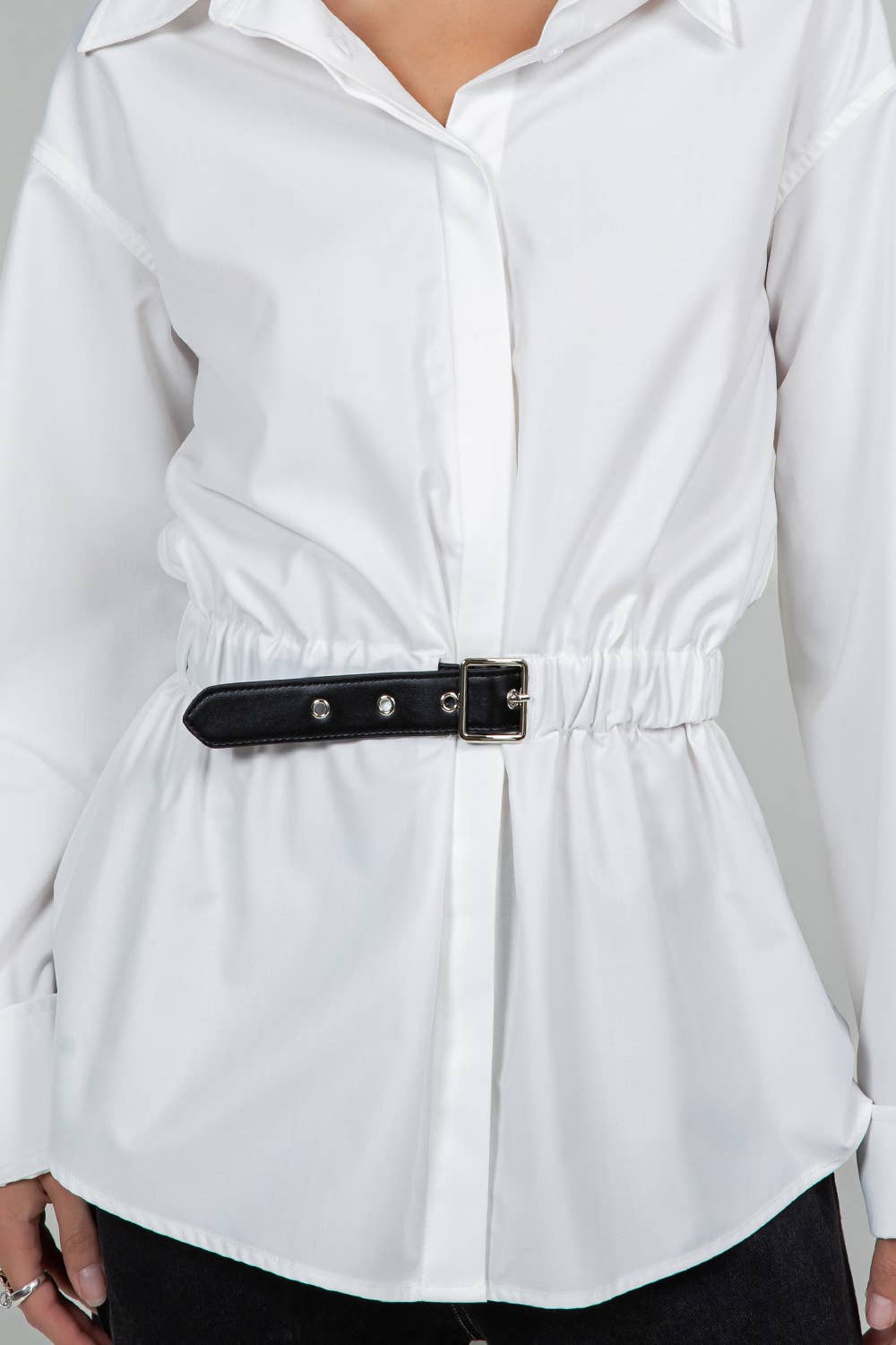 Button Down Shirt with Belt