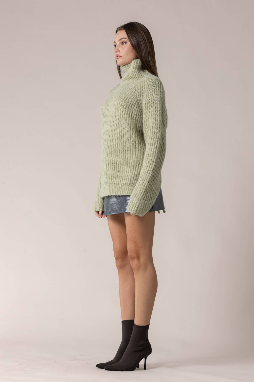 Croc Embossed Mini Skirt