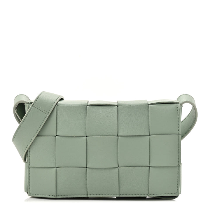 Woven Vegan Leather Cassette Handbag