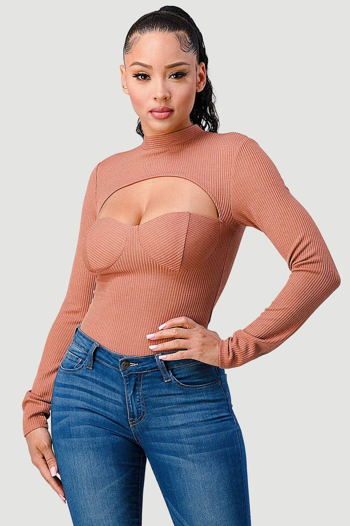 CUTOUT KEYHOLE BODYSUIT