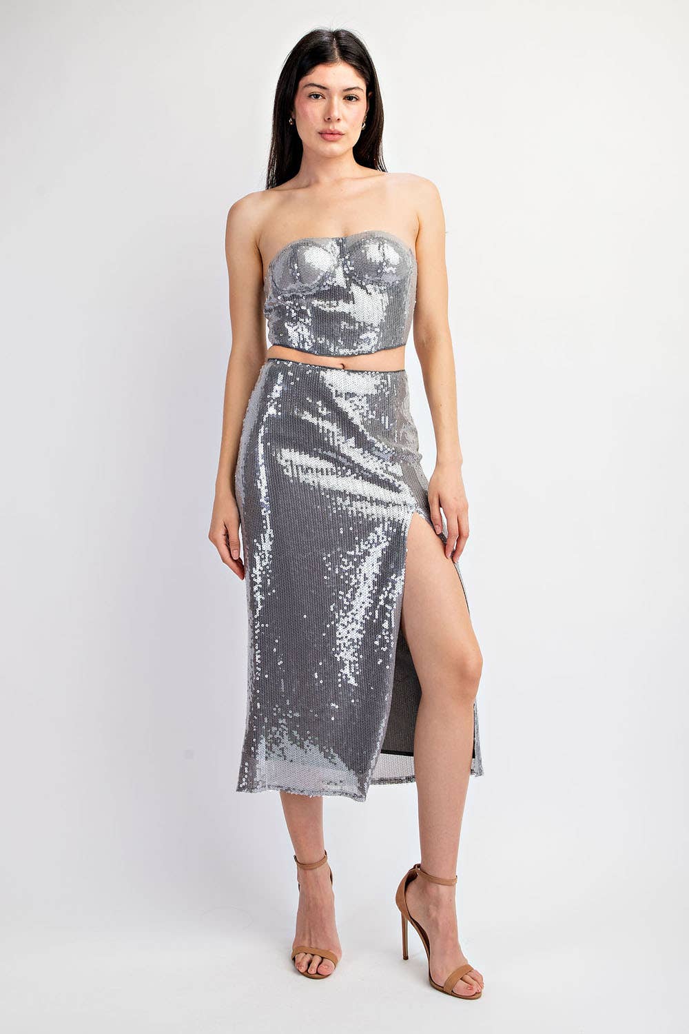 Sequin Midi Skirt
