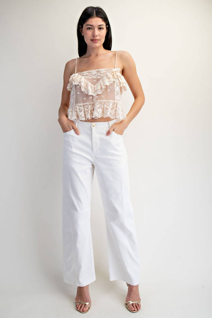 Lace Peplum Cami