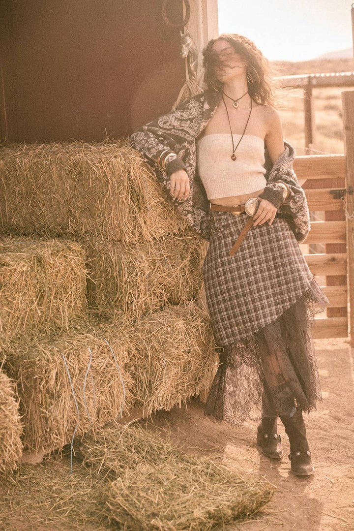 Paisley Bandana Sweater Shrug Cardigan
