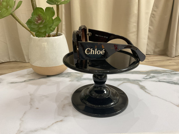 Chloe Classic Havana Logo Sunglasses