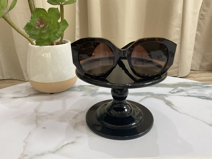 Chloe Classic Havana Logo Sunglasses