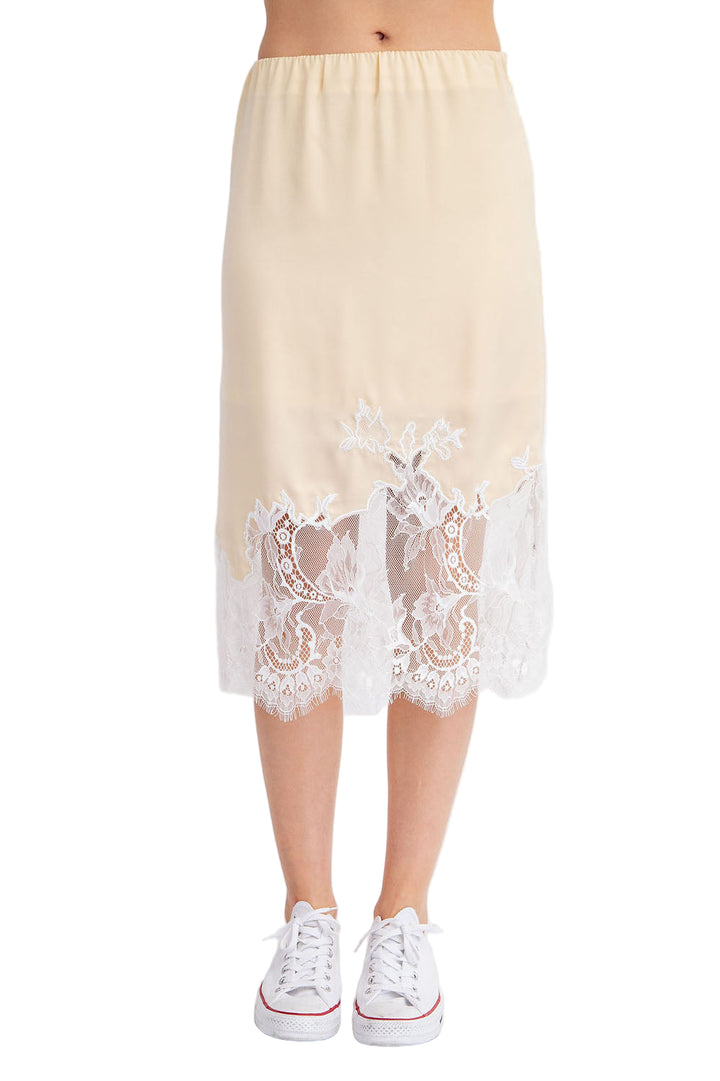 Satin Contrast Slip Skirt