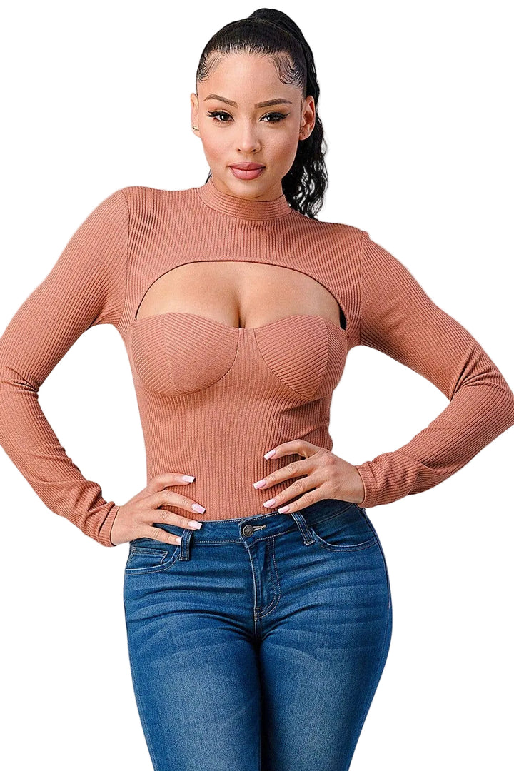 CUTOUT KEYHOLE BODYSUIT