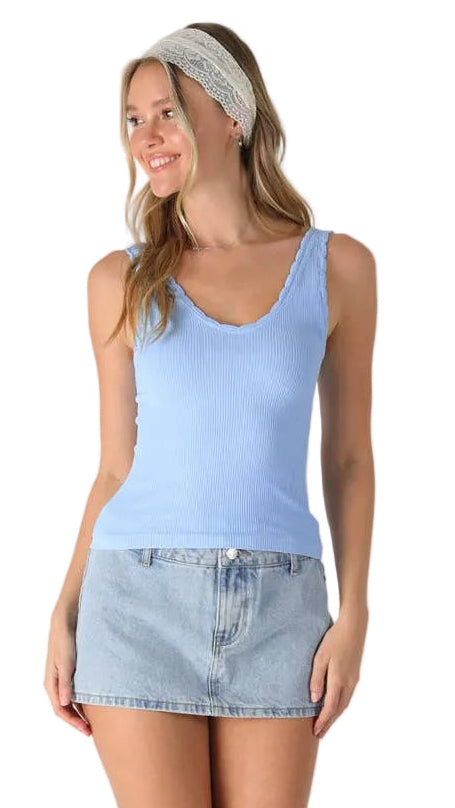 Reversible Scallop Edge Tank Top
