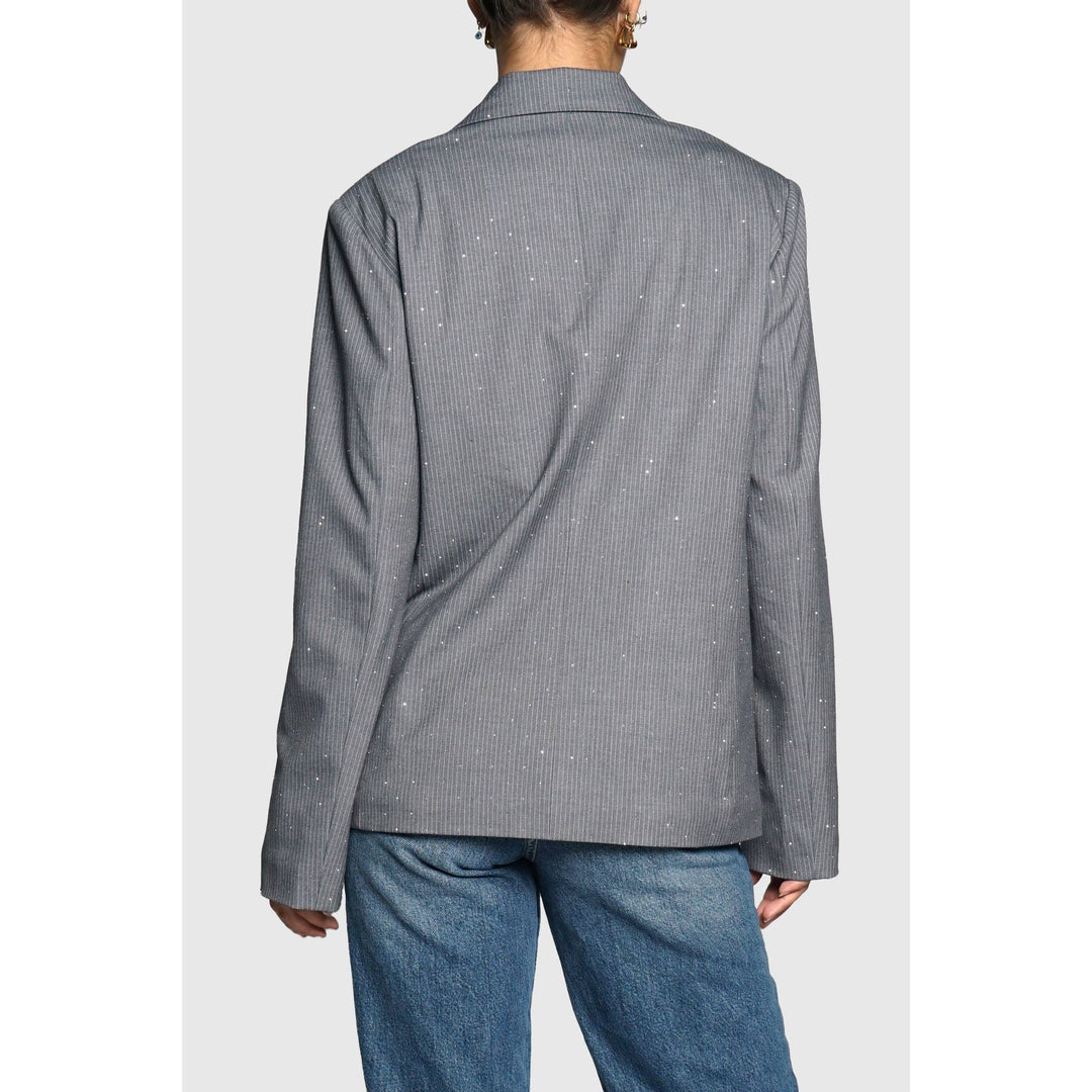 PINSTRIPE HOT FIX BLAZER