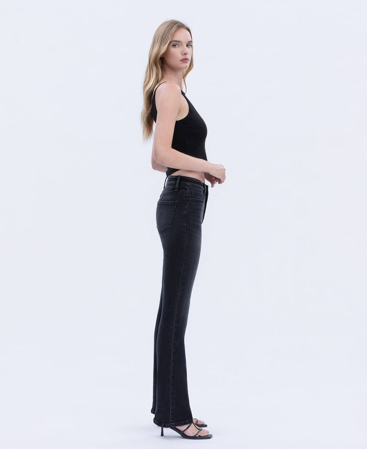 High Rise Full Length Slim Bootcut Jeans