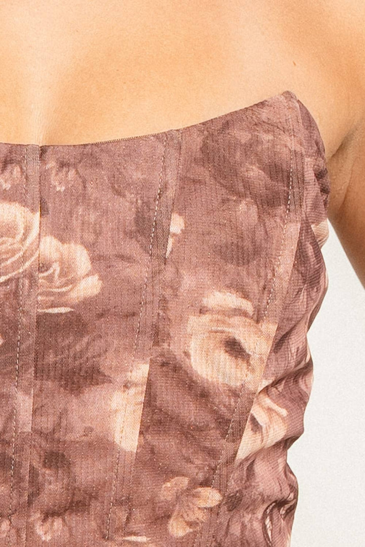 CORSET LACE UP CROP TOP