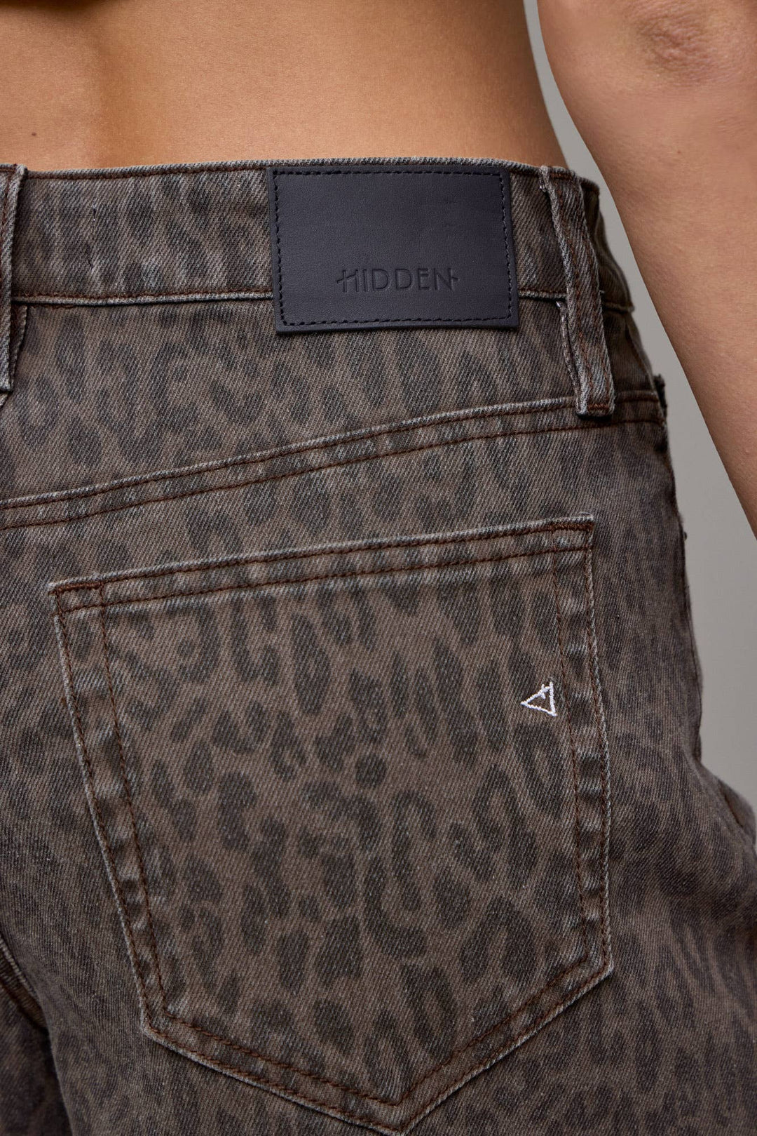 Cheetah Print Denim Shorts