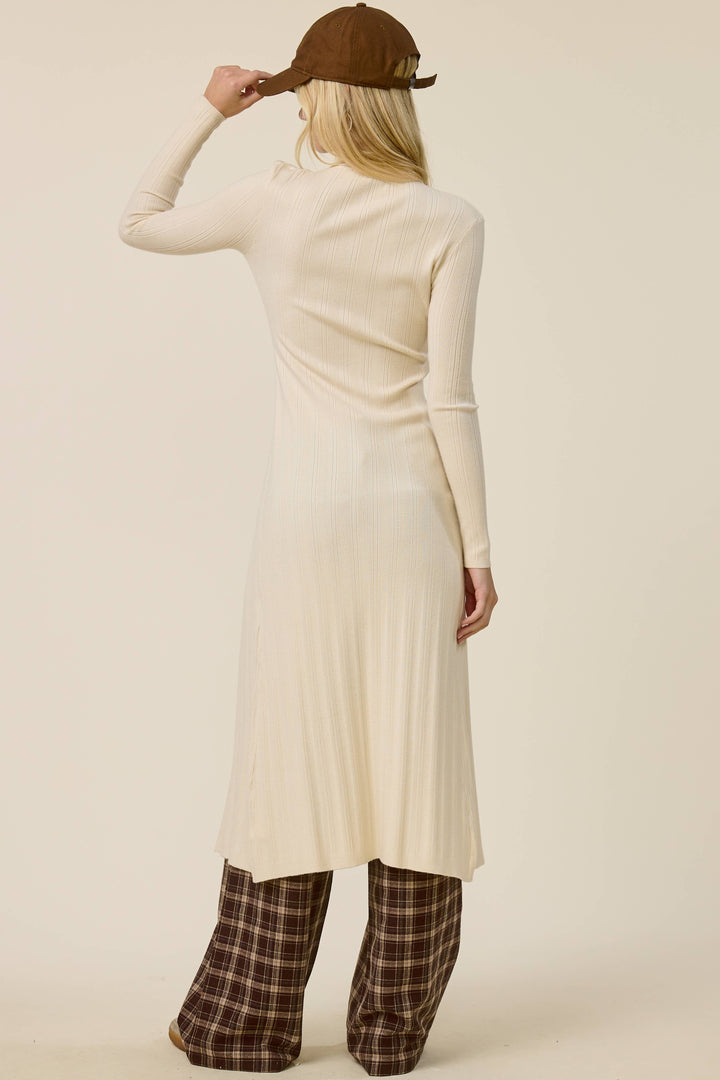 Collared  Knit Duster