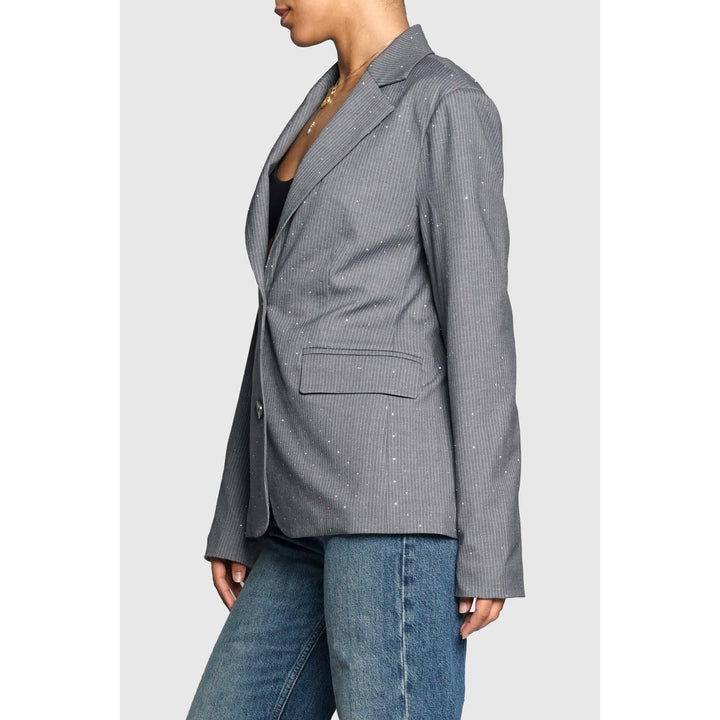 PINSTRIPE HOT FIX BLAZER