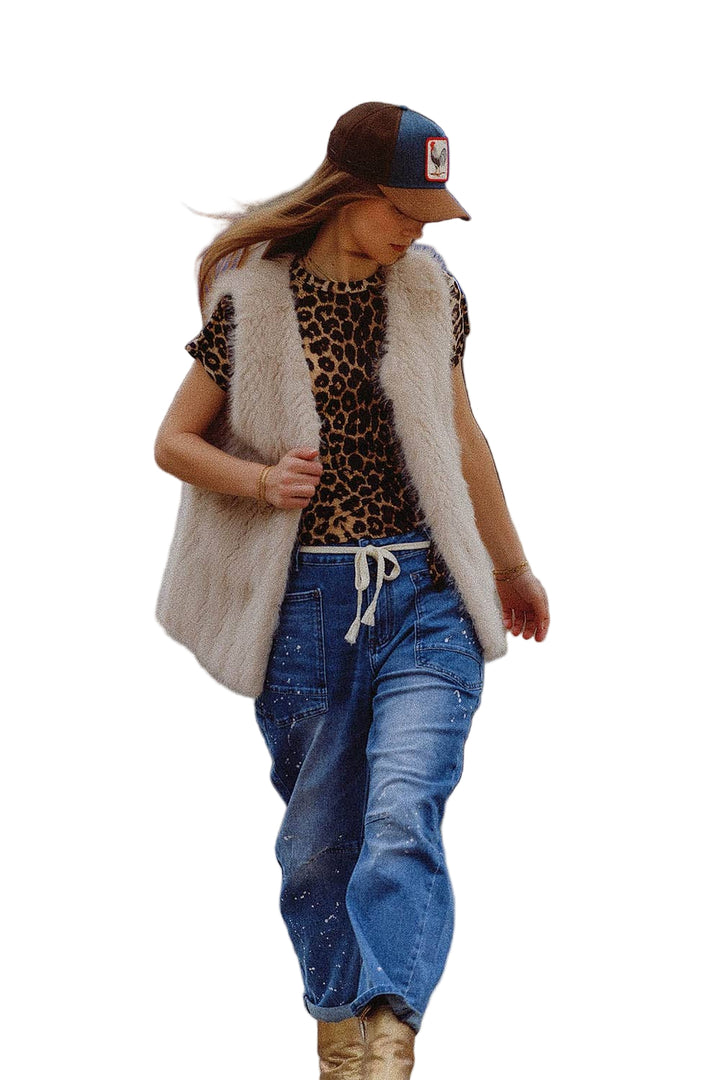 Faux Fur Pattern Vest