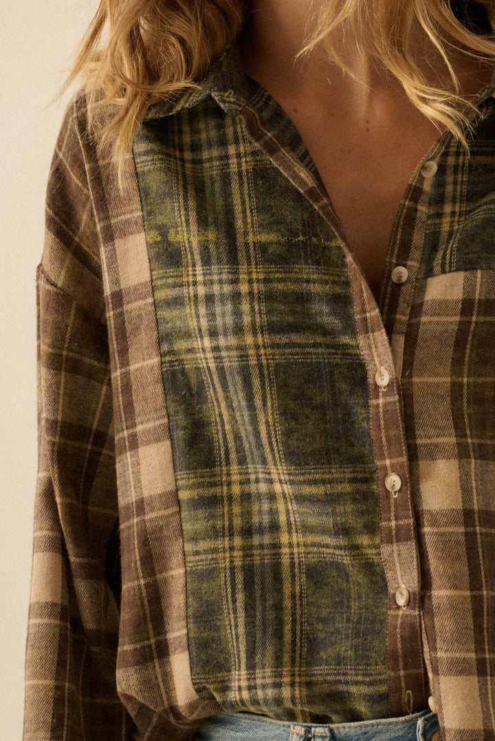 Plaid Colorblock Flannel