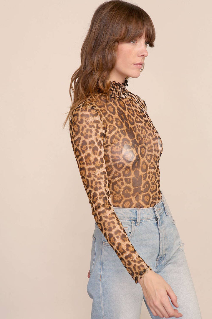 Leopard Mesh Bodysuit