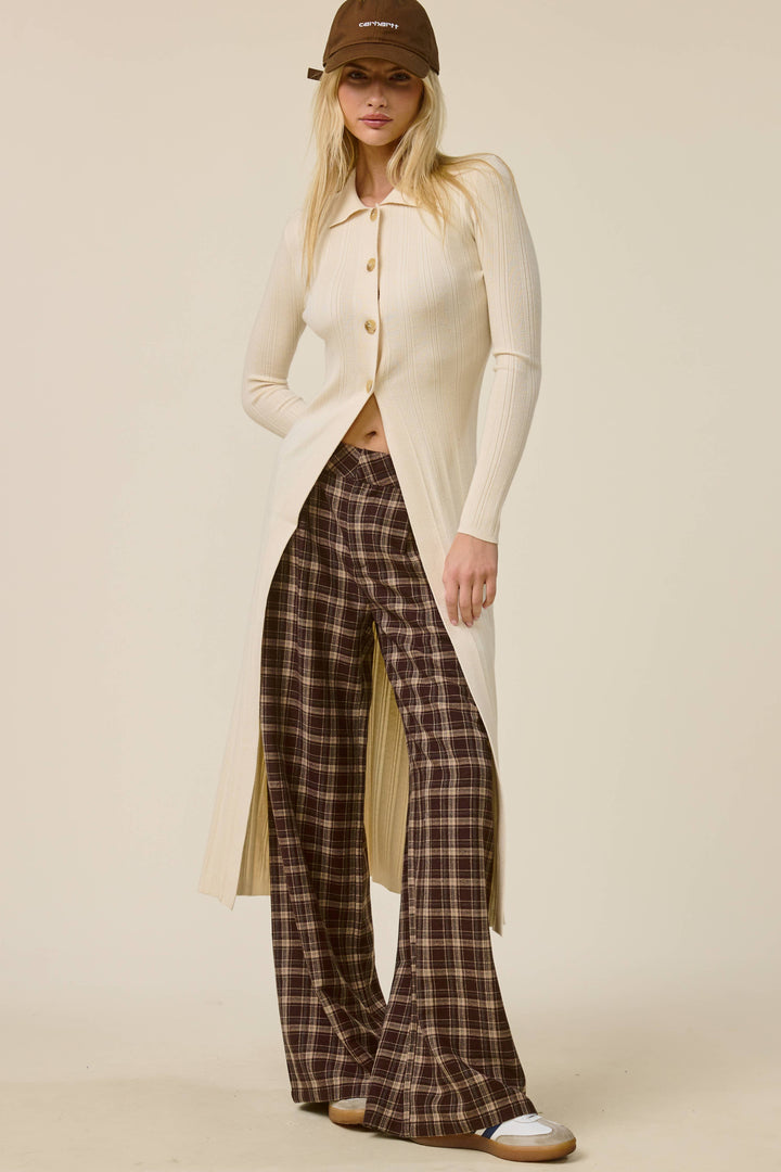 Collared  Knit Duster