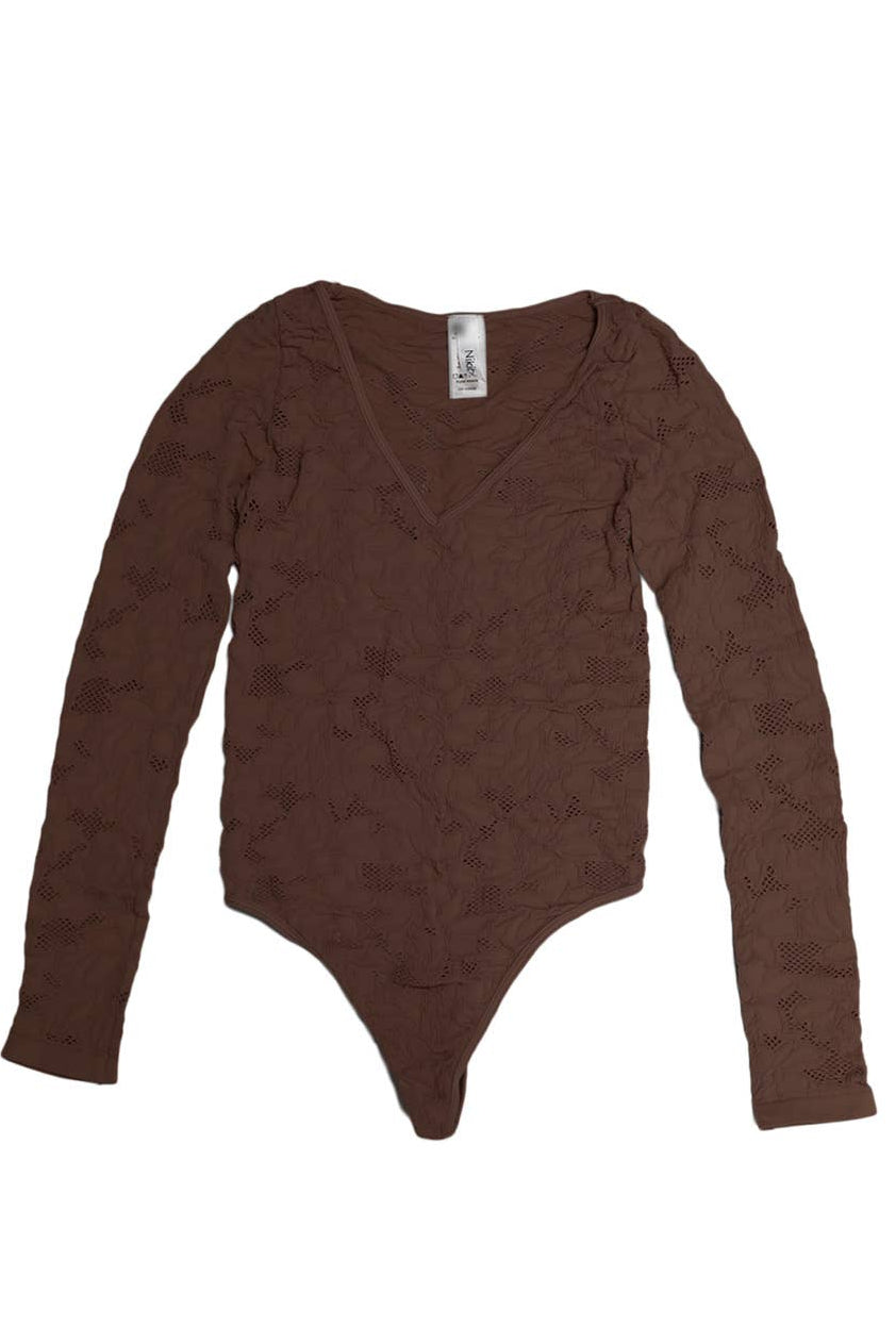 Lace Textured Bodysuit